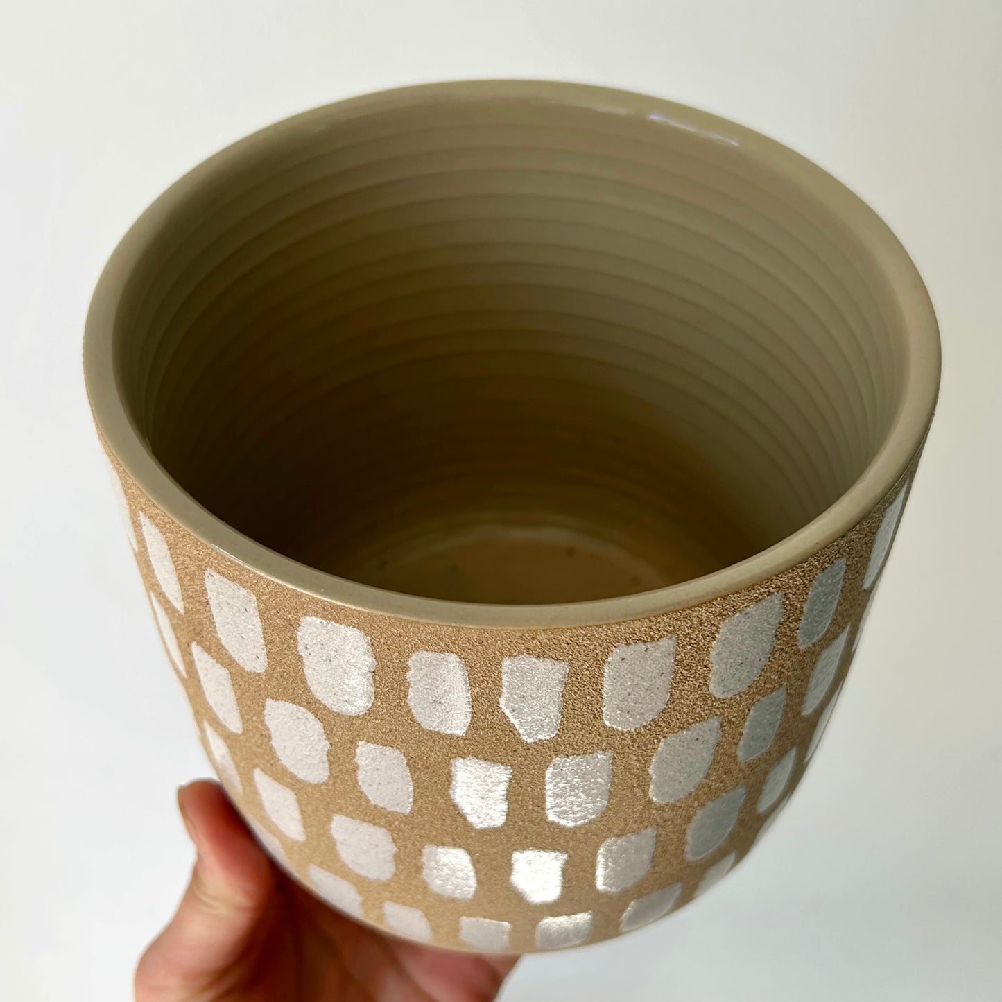 Audrey Paintbrush Decorative Pot (5.25”X5.5”)