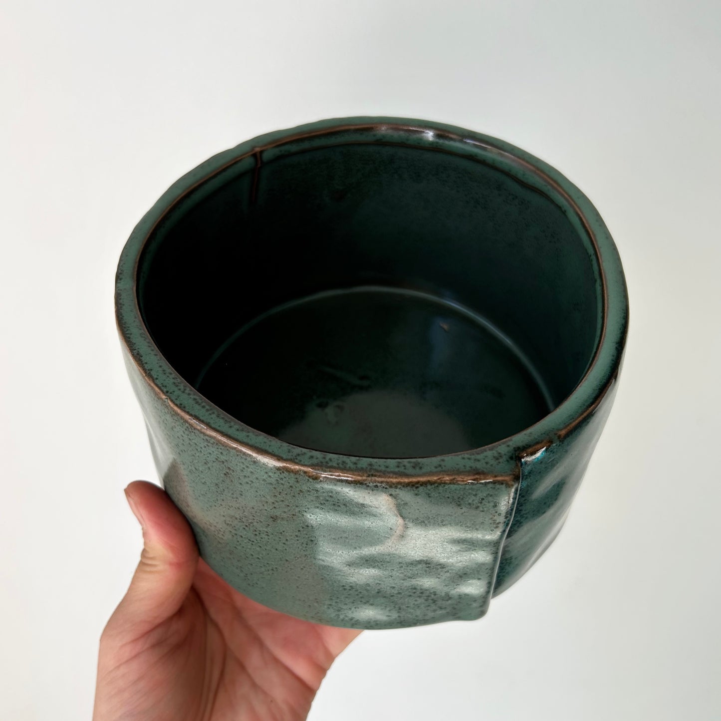 GREER Decorative Shallow Ceramic Pot (5.5”x3.5)