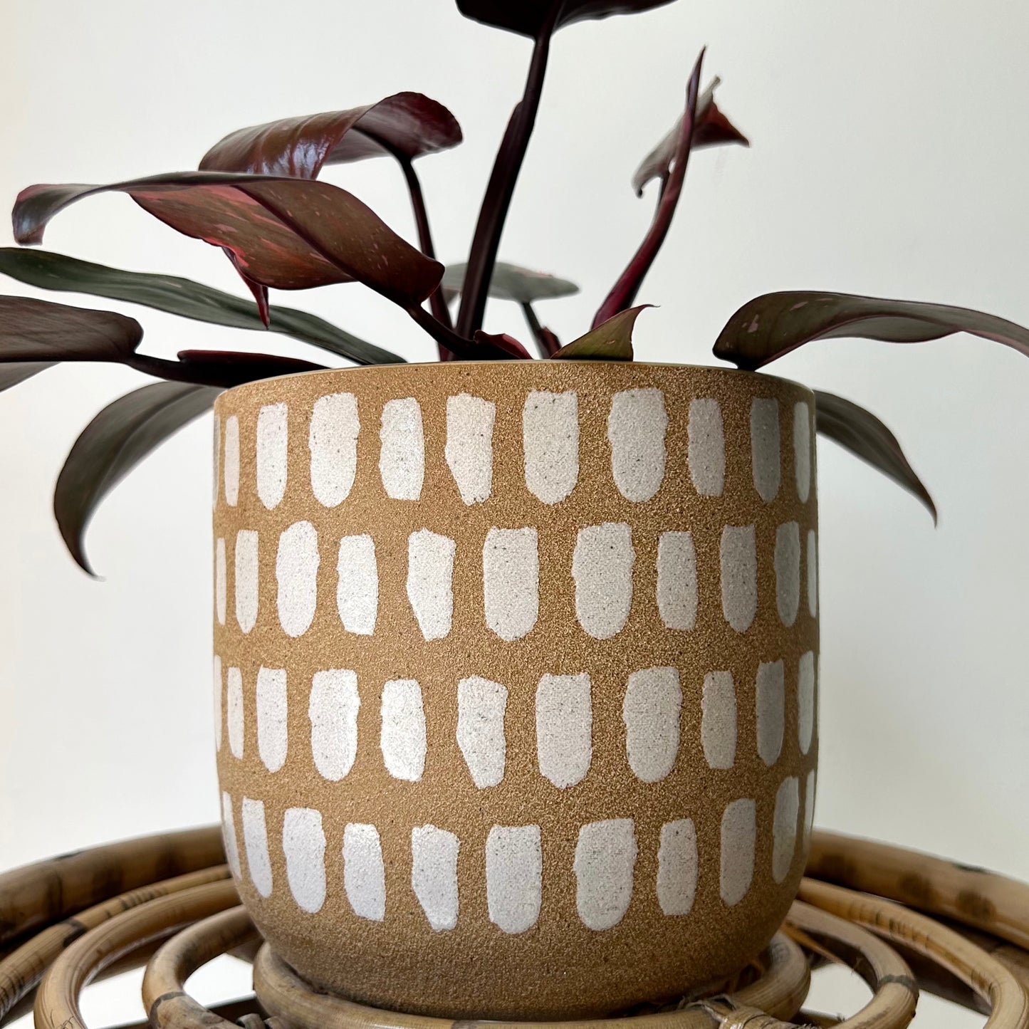 Audrey Paintbrush Decorative Pot (5.25”X5.5”)