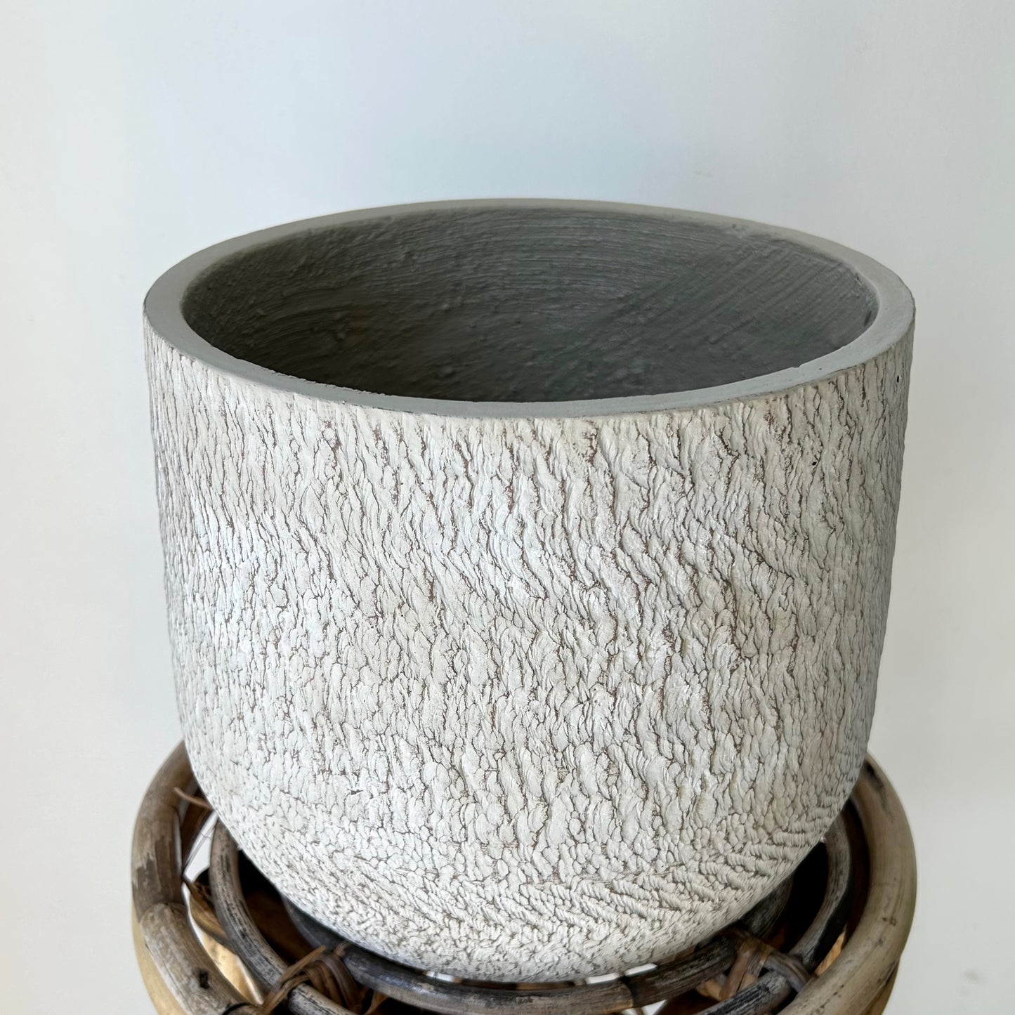 BROOKLYN LARGE Decorative Cement Pot (available in two sizes).