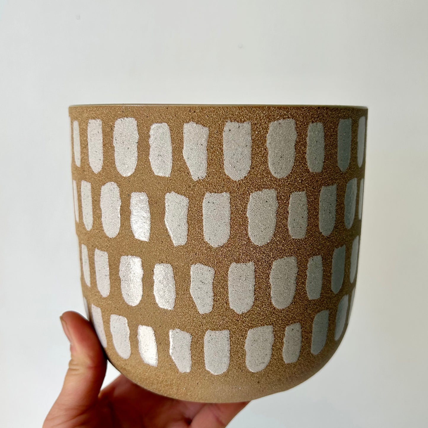 Audrey Paintbrush Decorative Pot (5.25”X5.5”)