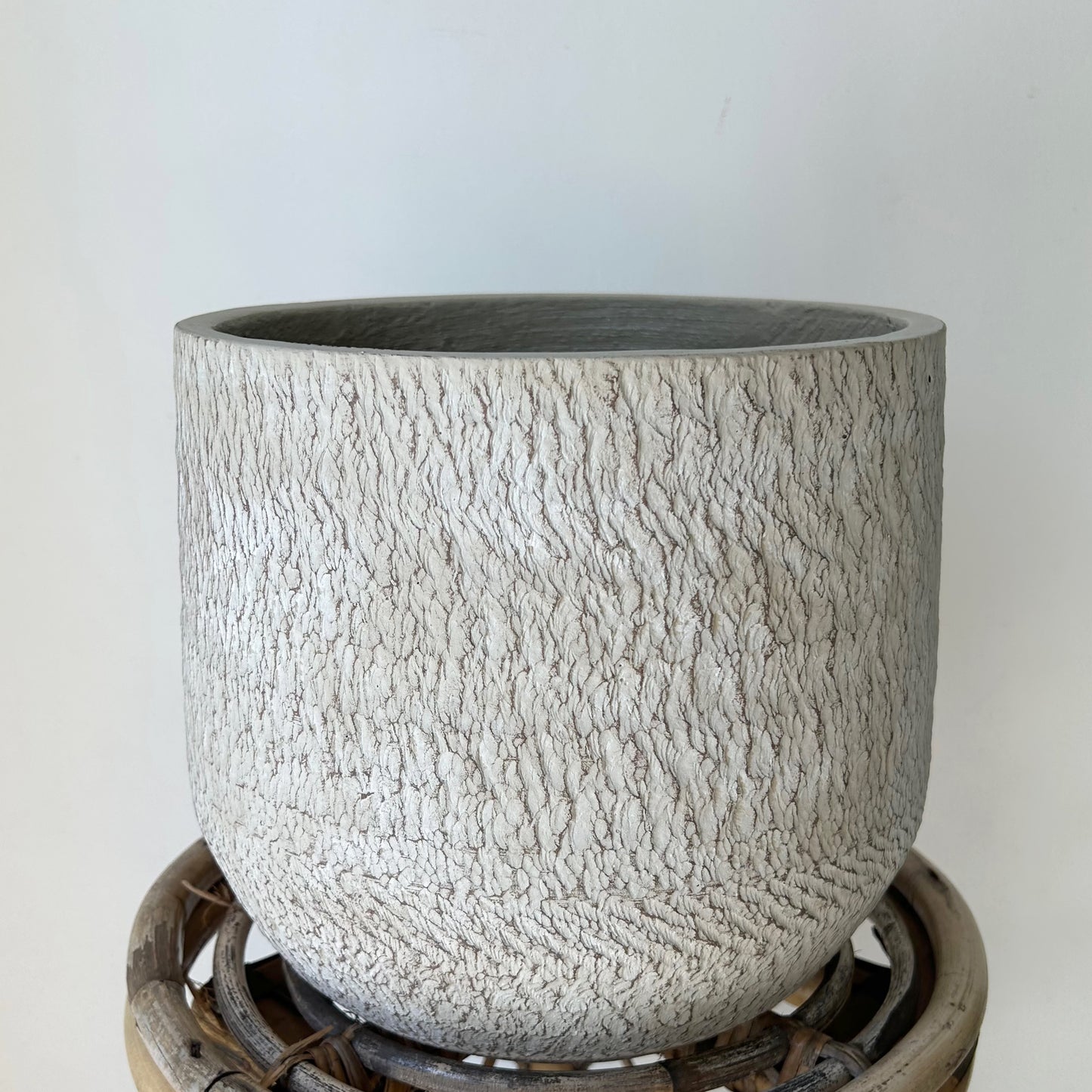 BROOKLYN LARGE Decorative Cement Pot (available in two sizes).