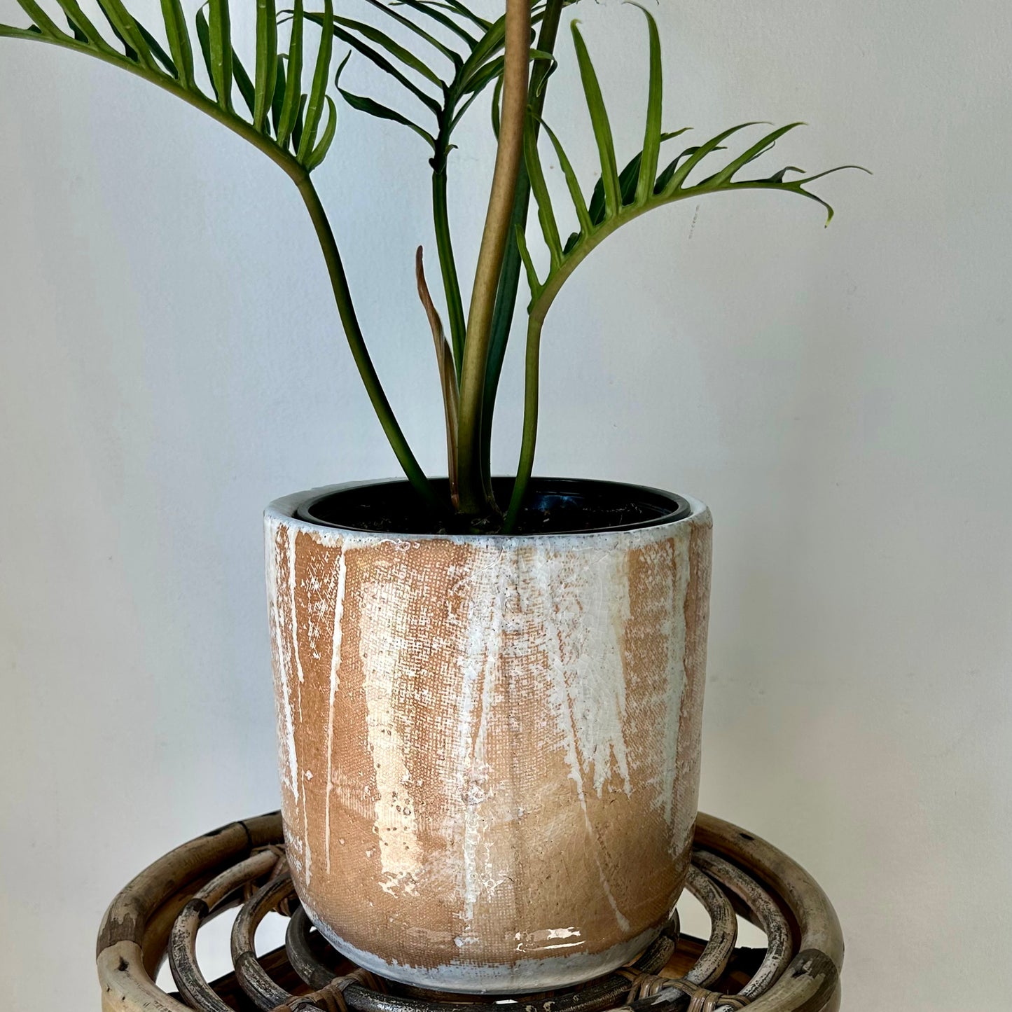 LUCA Decorative Ceramic Pot (6”x7”) CARAMEL