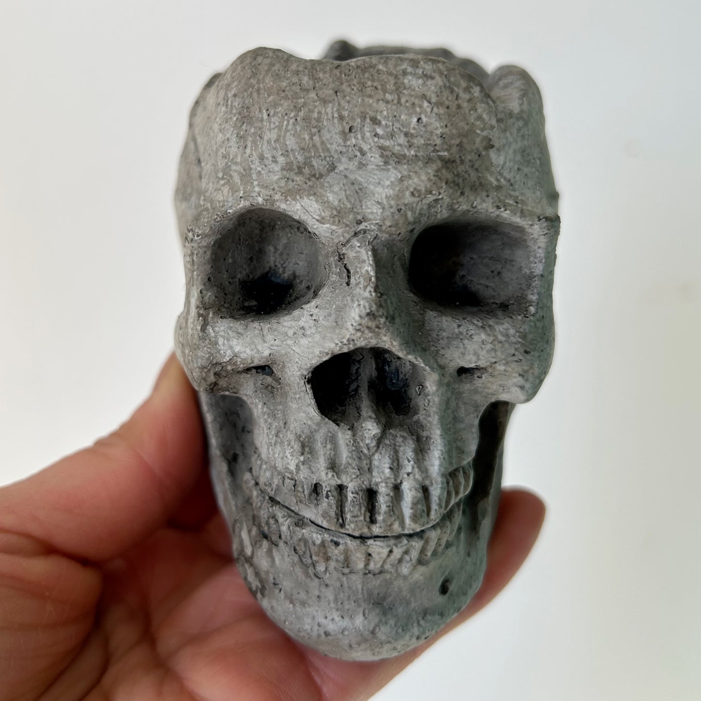Mini Concrete Skull Planter 2”x3”