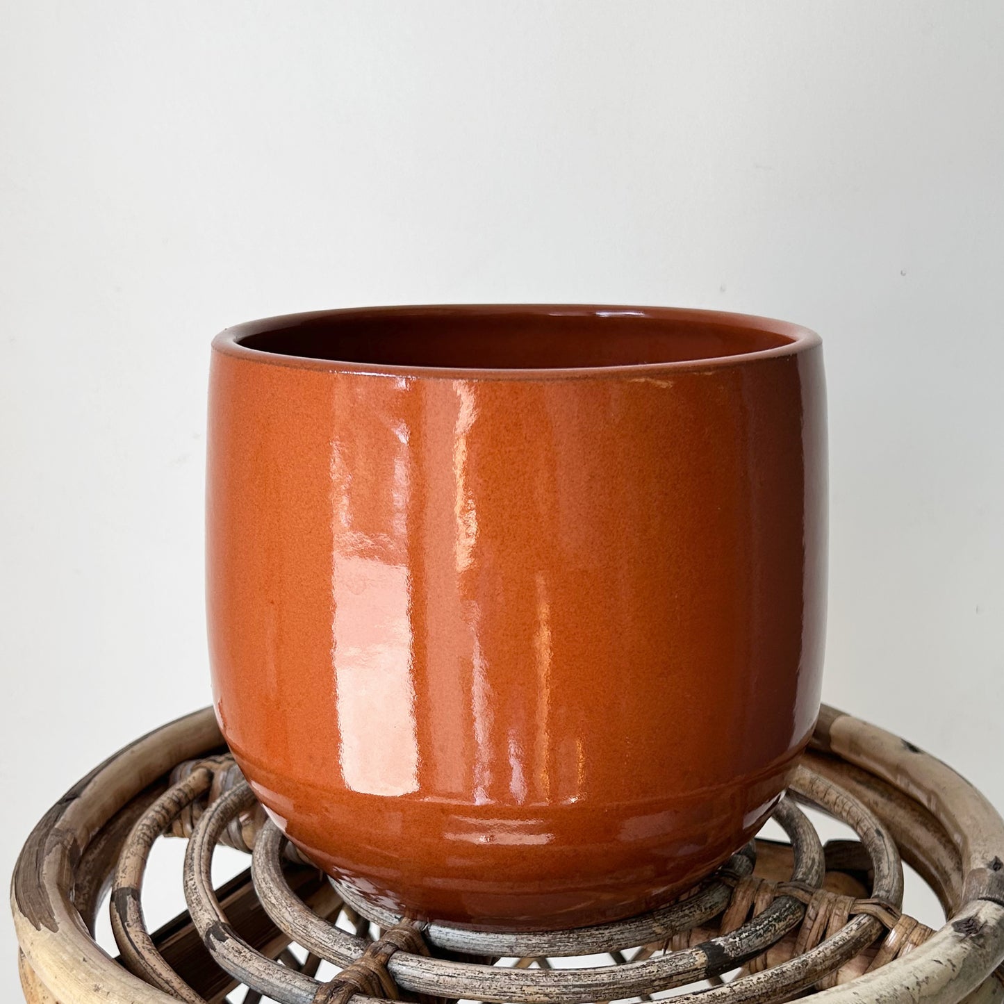 SIENNA decorative glossy ceramic pot (6.5”x6.25”)