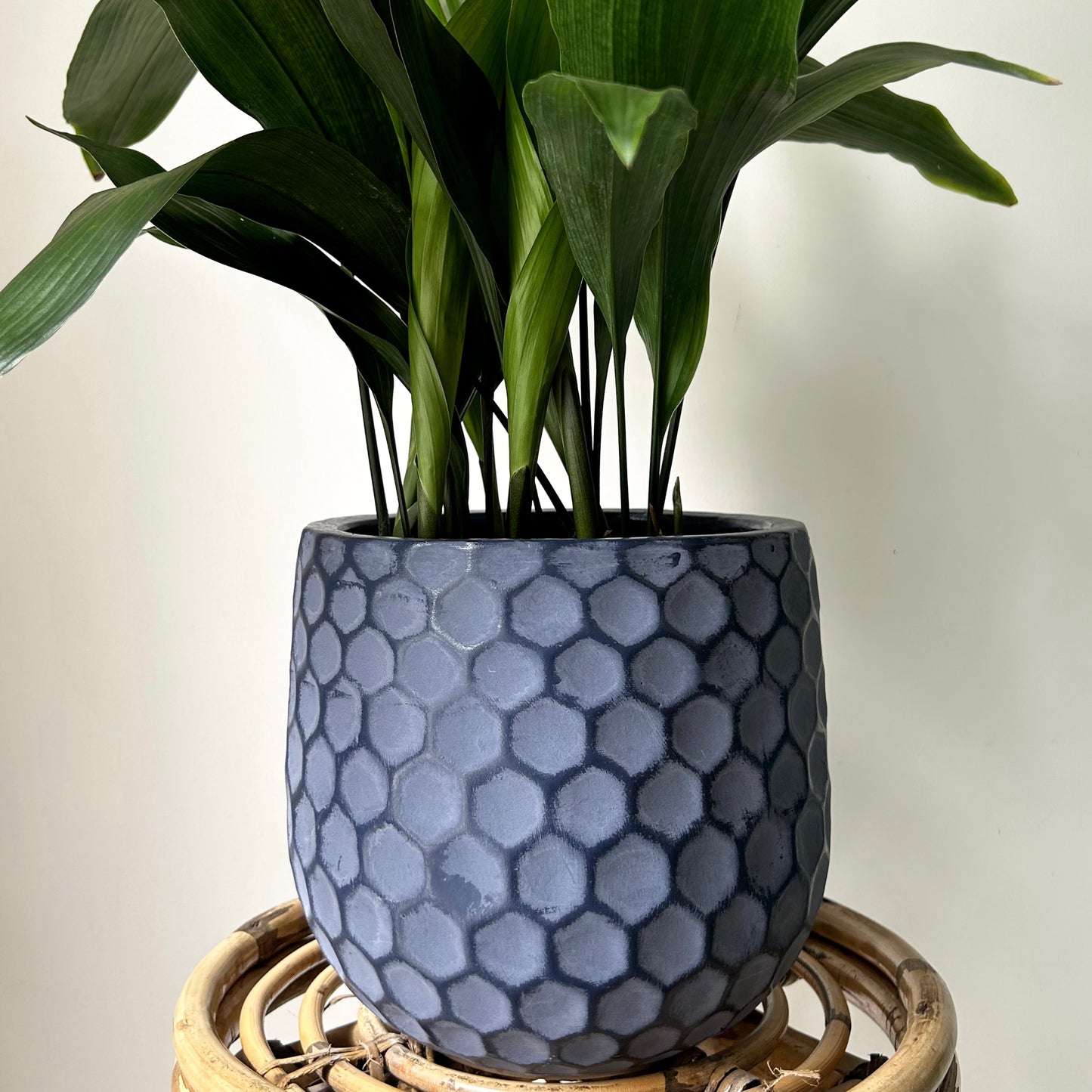 Honeycomb Blue Planter (7"x7.5")