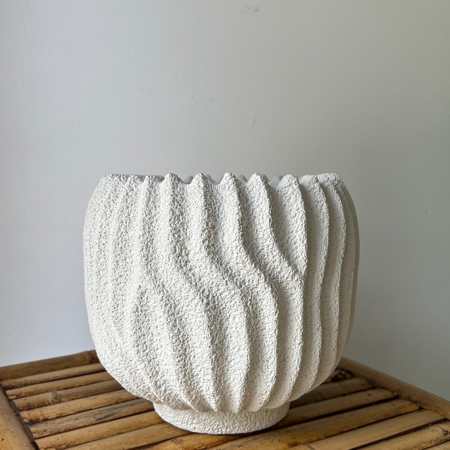 CASPIAN decorative textured cement pot (available in two sizes)