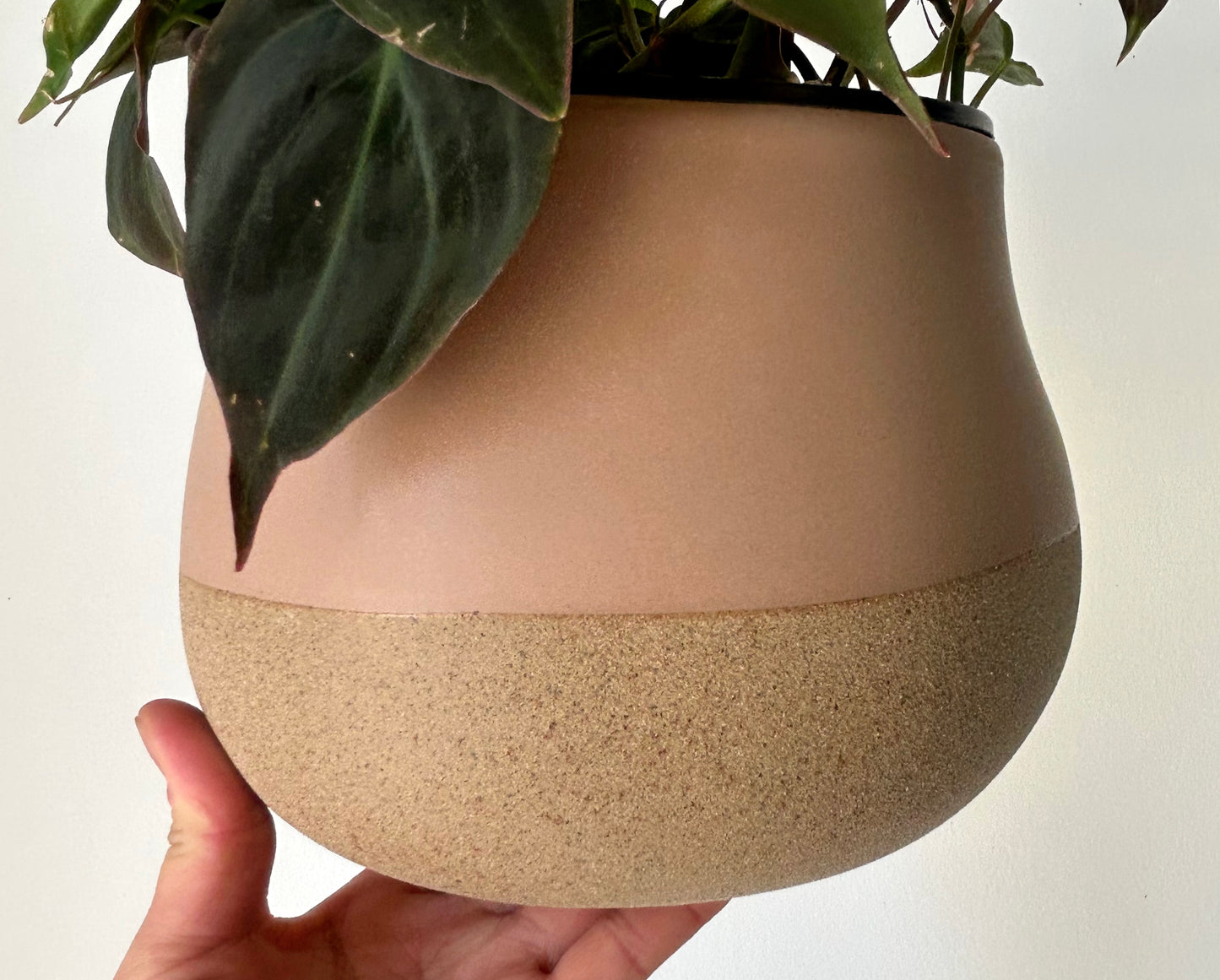 ARIA Asymmetrical Decorative Pot sandstone base (6”x5.5”)