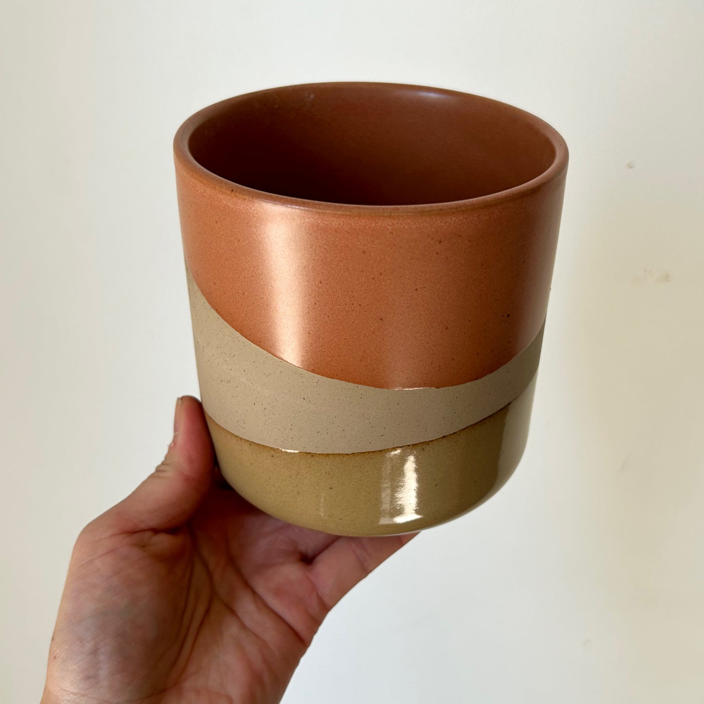 SUNRISE Cylindrical Ceramic Decorative pot (4”X4”)