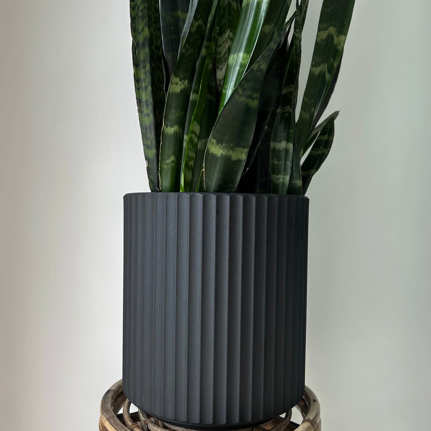 Modern Cylindrical Textured Planter (10”X11.5)