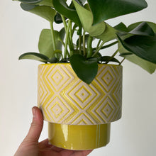 Load image into Gallery viewer, YASMINA Decorative Ceramic Planter Glossy Chartreuse (5.25&quot;X3.25&quot;)
