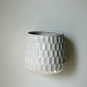Honeycomb 4” Ceramic Wall Pot
