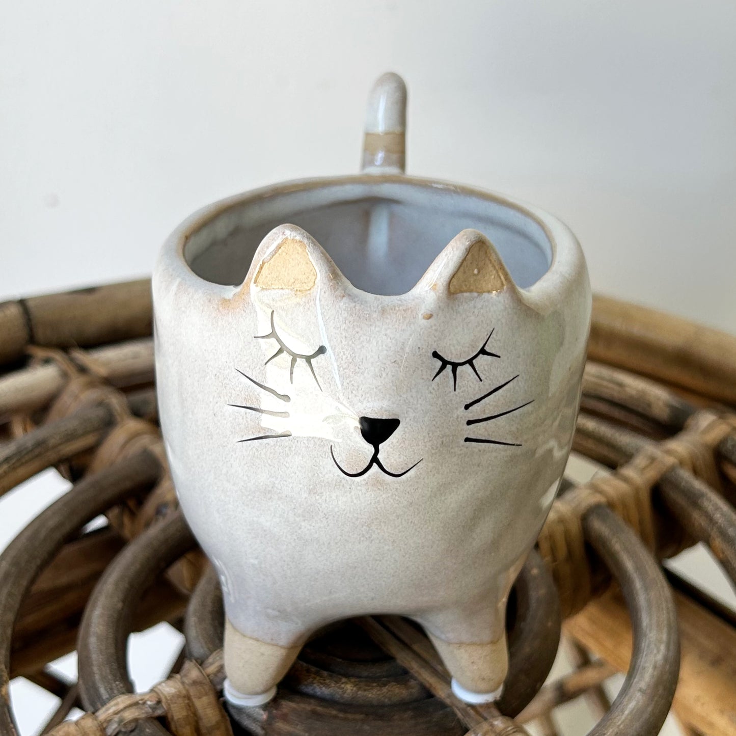 Kitten Decorative Ceramic Pot  (2.75”x2.75”)