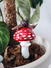Load image into Gallery viewer, PLANT SHROOMS Snail/Slug on Mushroom Top Decorative Accent
