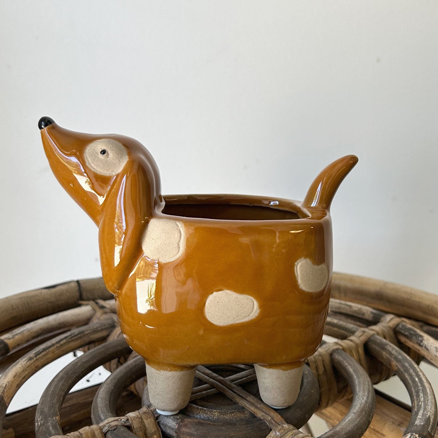 Spotted Dog Decorative Pot (2.5”x2.5”)