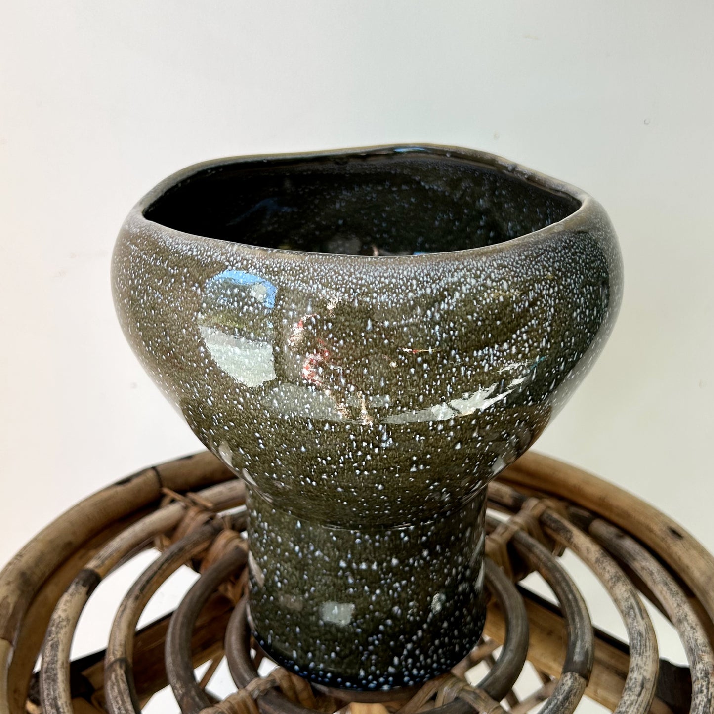 FREESTONE Decorative Pot (6”x7") DARK GREEN