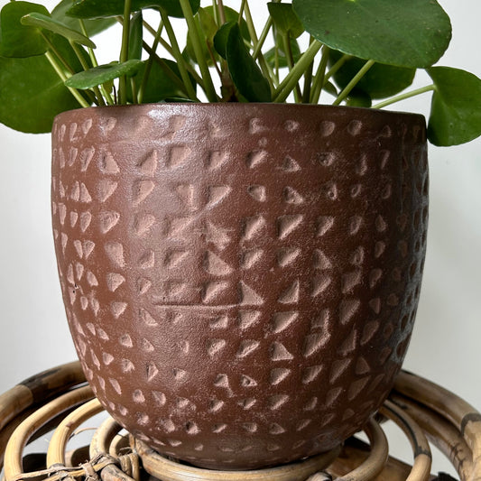 AMELIA Planter GARNET RED (9.5”x9.5”)