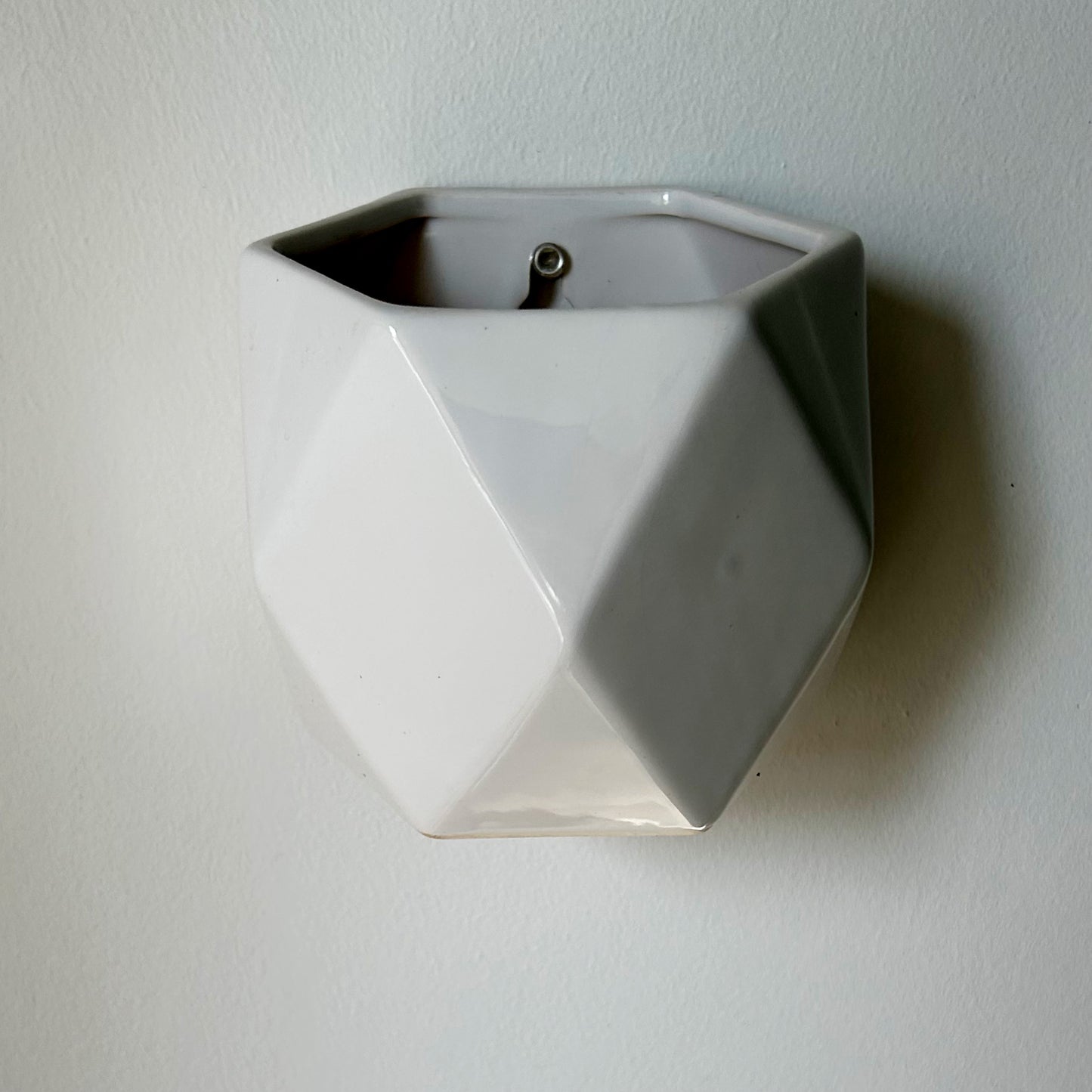 Geometric 4” Ceramic Wall Pot