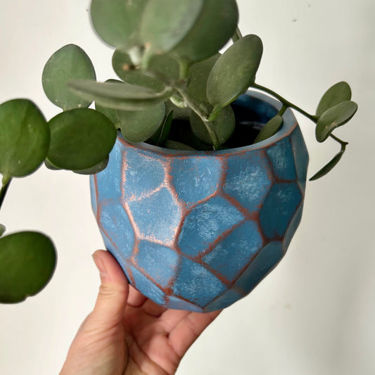 ARIES BLUE Modern Geometric Planter