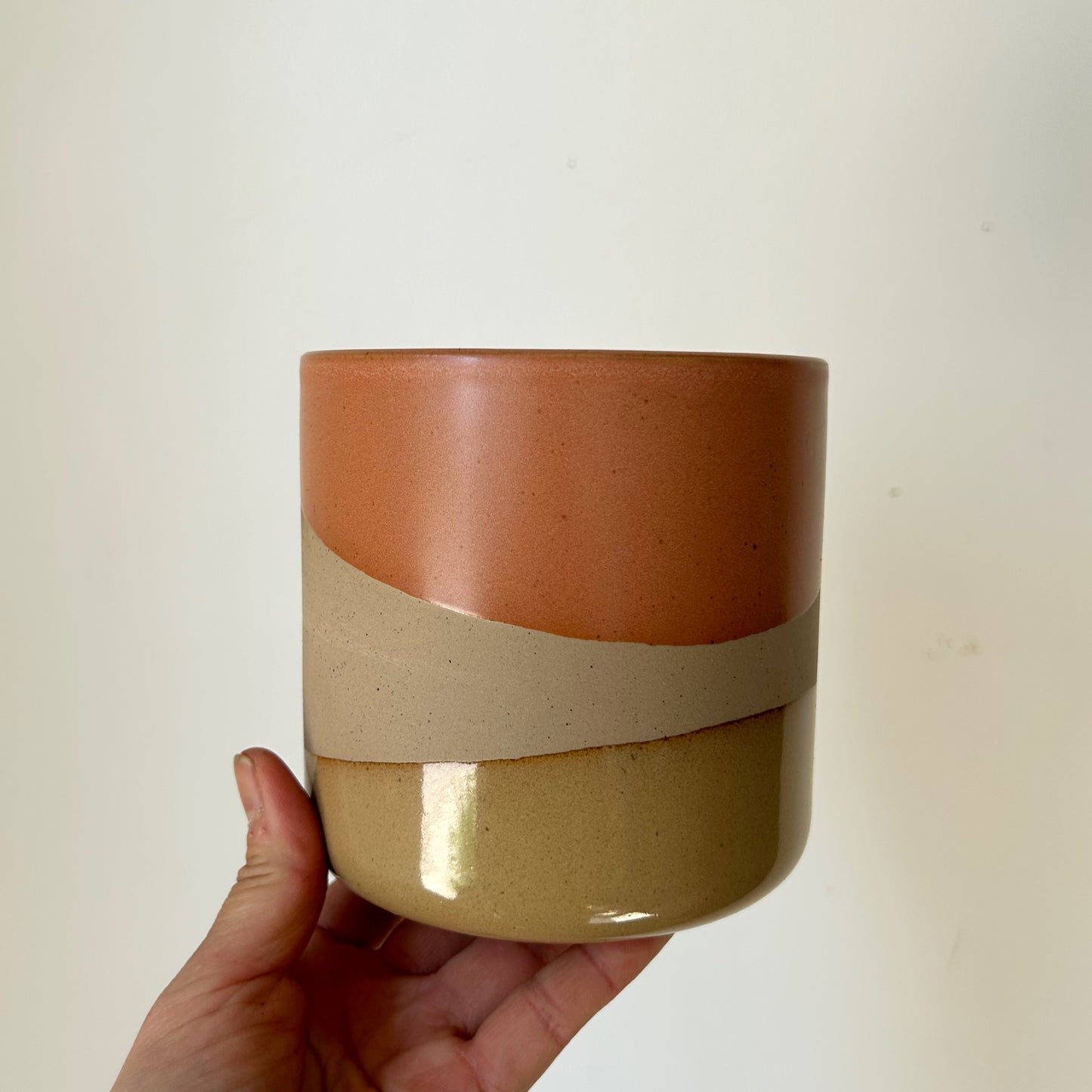 SUNRISE Cylindrical Ceramic Decorative pot (4”X4”)