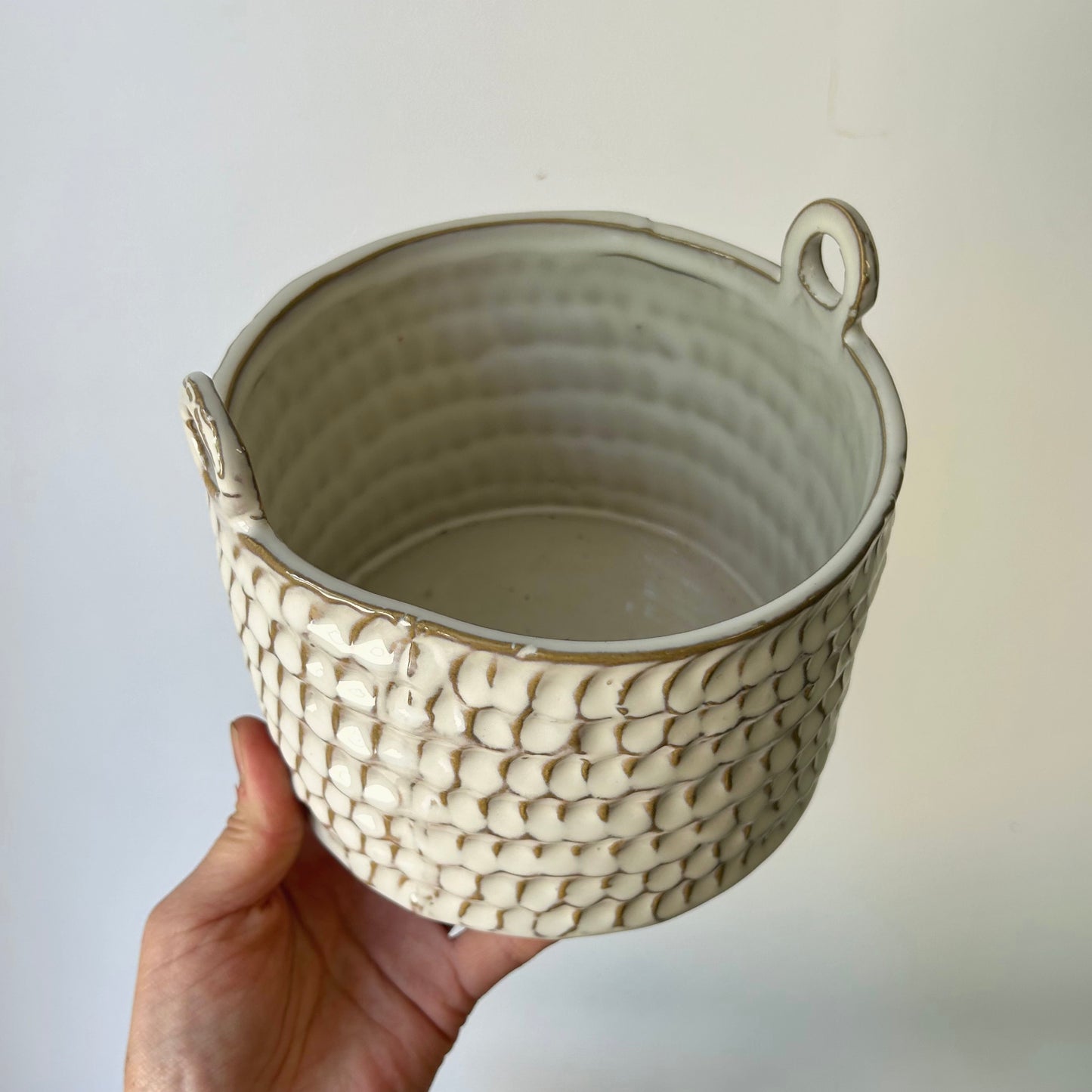 ELORA Decorative Hanging Ceramic Pot (5.25”x4)