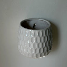 Load image into Gallery viewer, Honeycomb 4” Ceramic Wall Pot
