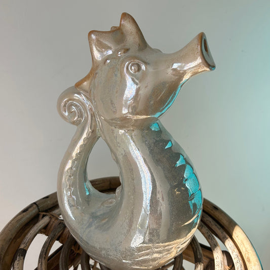 SEAHORSE Ceramic Watering Can (6.75"x 5"x 10.2")