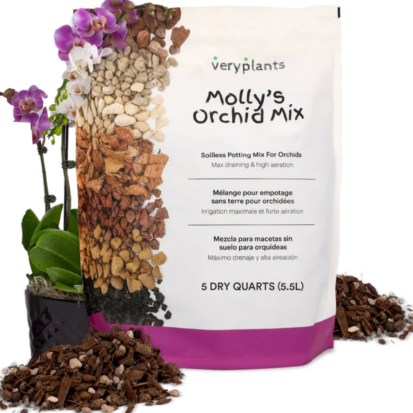 Molly's Orchid Mix - Premium Soilless Orchid Potting Mix