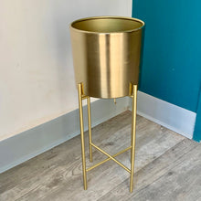 Load image into Gallery viewer, PAULINA Metallic Planter + Stand
