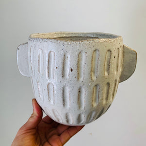 ROME ceramic cover pot (5.5”x5.5”)