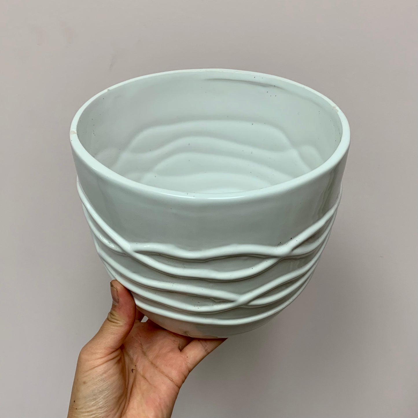 ROSLYN Cover Pot (6.5”x5.5”) available in ROSEY PEACH & WHITE