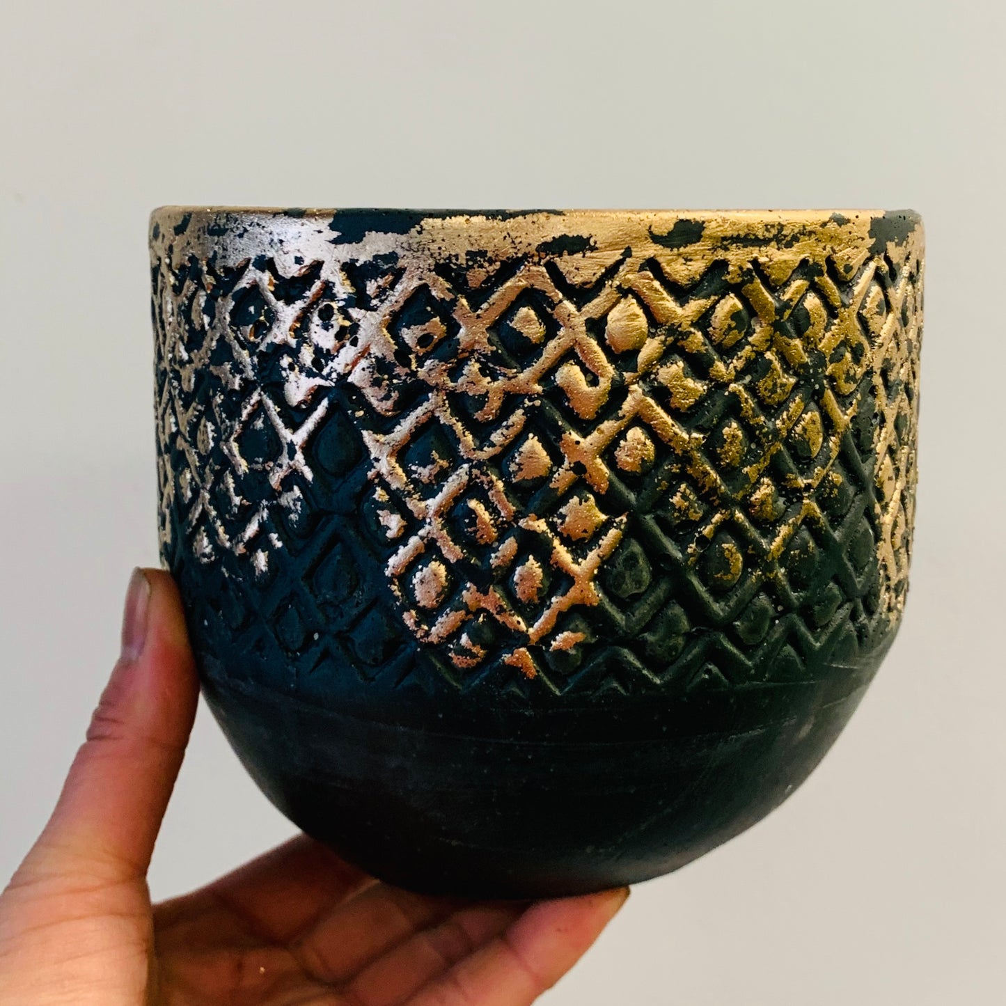 CALEB Decorative Pot FOREST GREEN (5.25”X5”)