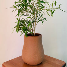 Load image into Gallery viewer, AMAYA sandstone  Pear Pot RUST (4.5”X7”)
