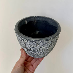 CHRISTABEL  concrete textured decorative pot (4.25”X4”)