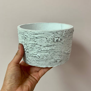 Cement Birch Bark decorative pot (available in two sizes)