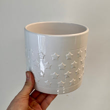 Load image into Gallery viewer, STAR cylindrical ceramic cover pot (4.75”X5”)
