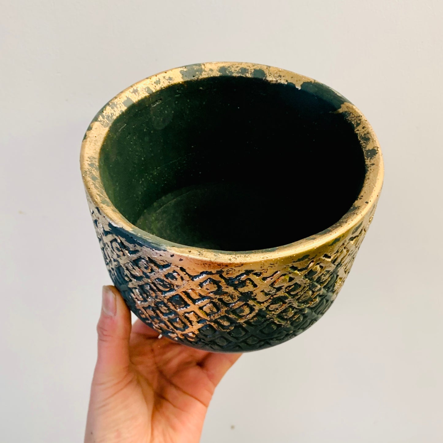 CALEB Decorative Pot FOREST GREEN (5.25”X5”)