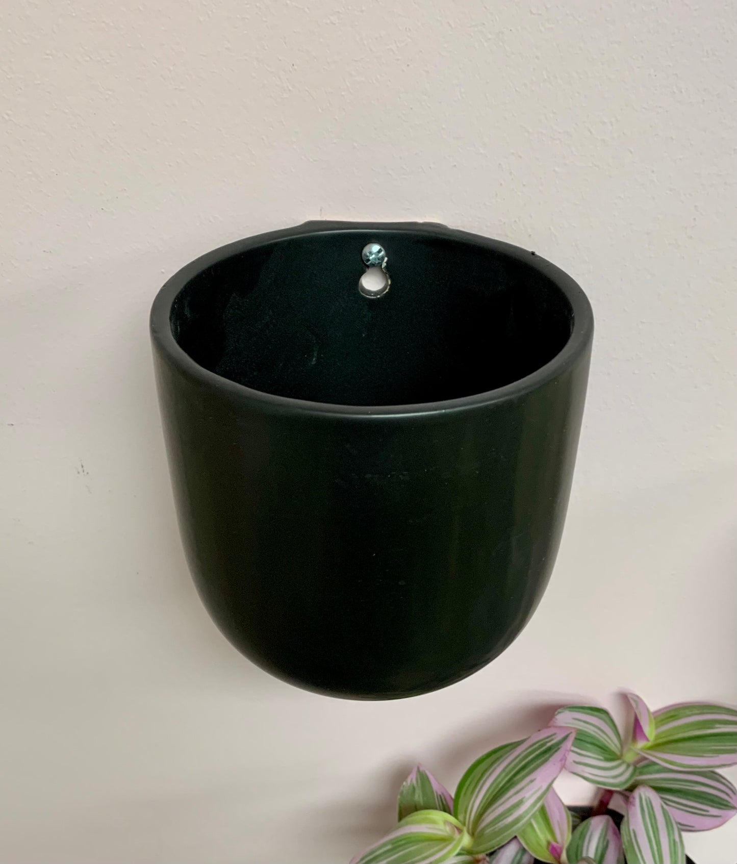 MADDOX Ceramic Wall Pot (3.75”x3.5”) available in Black & White