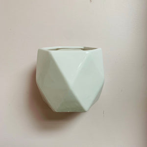 Geometric 4” Ceramic Wall Pot