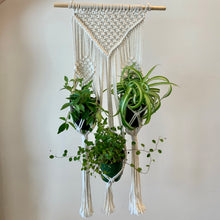 Load image into Gallery viewer, Triple Macrame Hanger (available in 2 designs)
